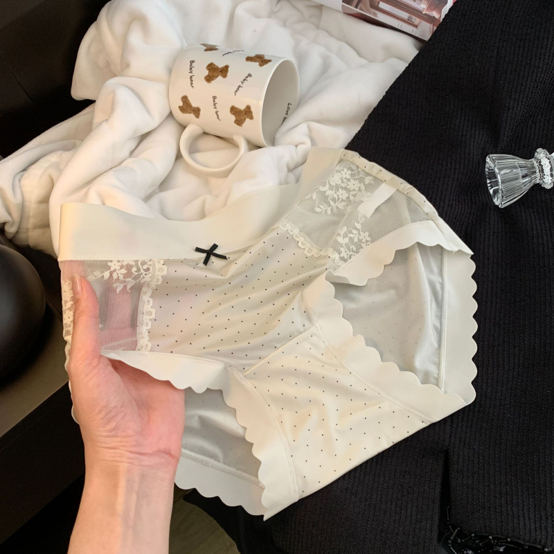 Lux ușor, mătase lucioasă, fără cusături, ice-silk dantelă cu buline, modal, antibacterian, crotch extins, talie medie-înaltă, slipuri pentru femei