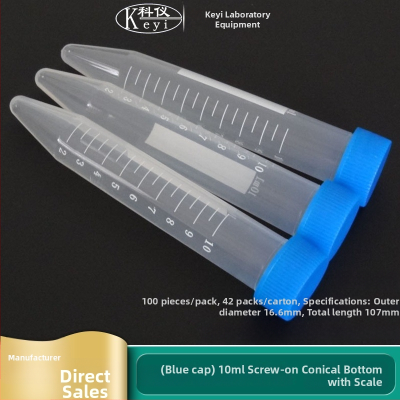 Tuburi de centrifugă cu capace filetate, gradate, 10 mL / 15 mL, cu fund conic, capace portocalii și albastre