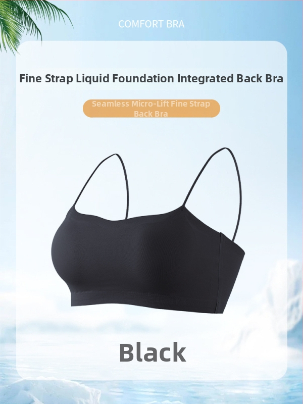 Sutien fără cusături pentru decolteu off-shoulder, bustieră-camisolă cu bretele subțiri pentru rochii