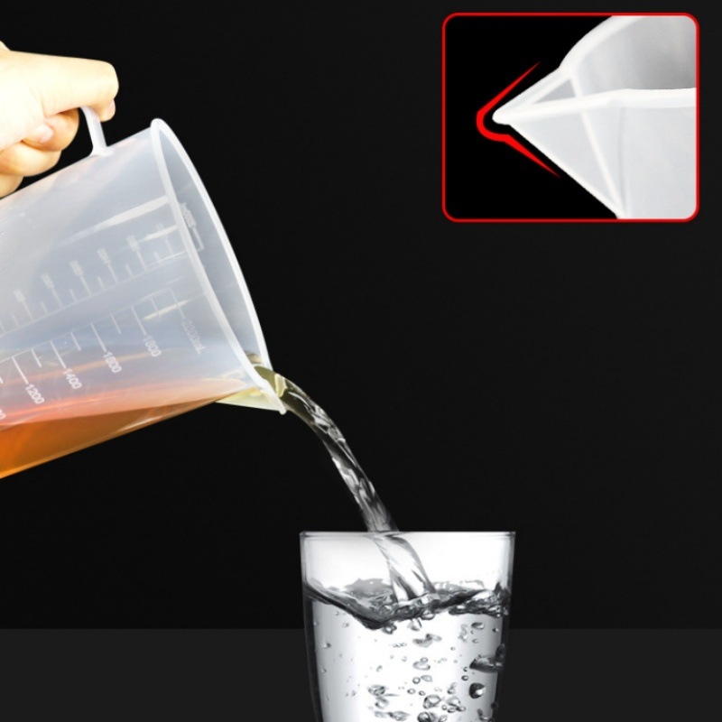 Ceașă de măsurat din plastic alimentar, cu scară, capacitate mare, pentru magazine de ceai cu lapte