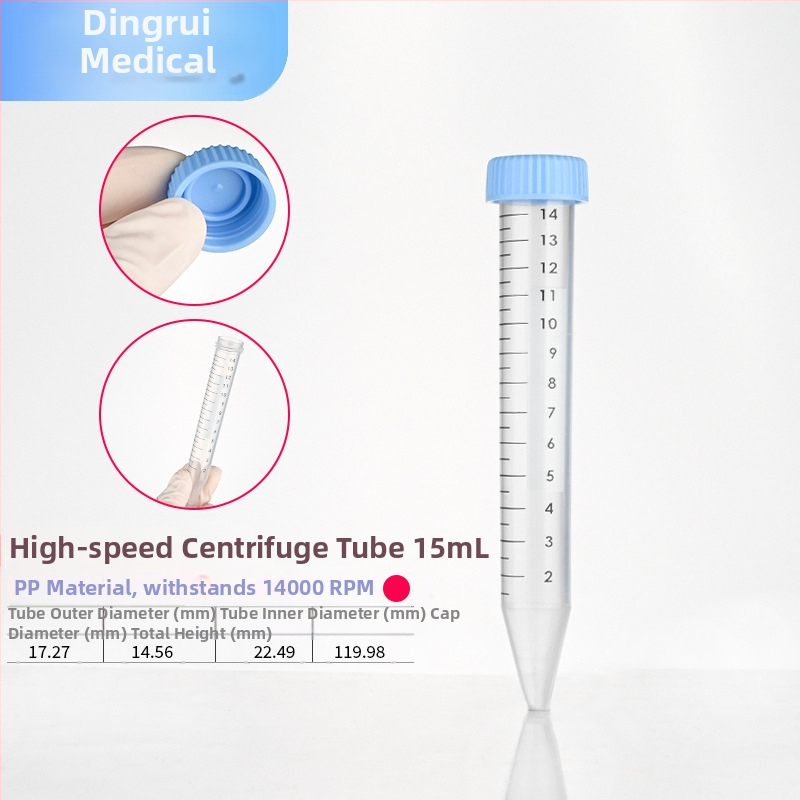 Tuburi de centrifugă de 15 ml și 50 ml cu capac filet, gradate, de înaltă viteză, tuburi EP și sticle pentru semințe