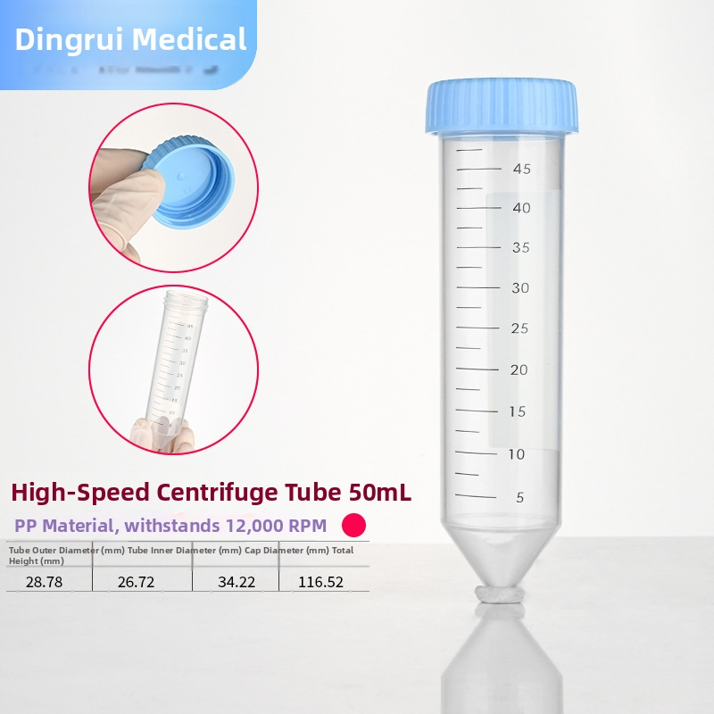 Tuburi de centrifugă de 15 ml și 50 ml cu capac filet, gradate, de înaltă viteză, tuburi EP și sticle pentru semințe