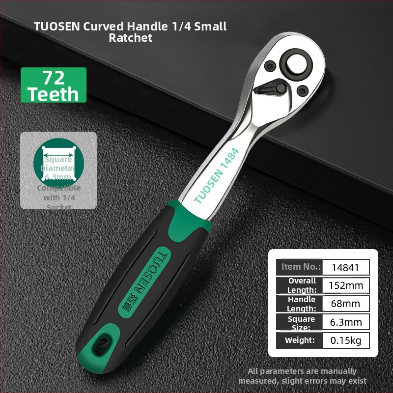 Tuosen cheie cu dinți 72, manuală, multifuncțională, cu ratchet rapid – oțel cu conținut ridicat de carbon, crom lustruit