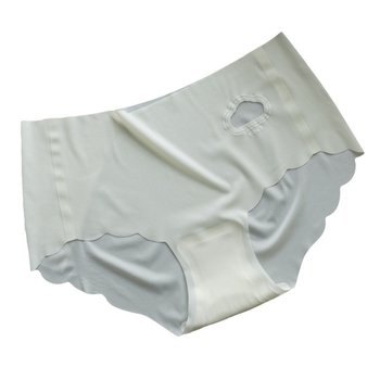 Lenjerie intimă fără cusături pentru femei din ice silk, talie medie, respirabilă, antibacteriană, cu ridicare a șoldurilor, subțire
