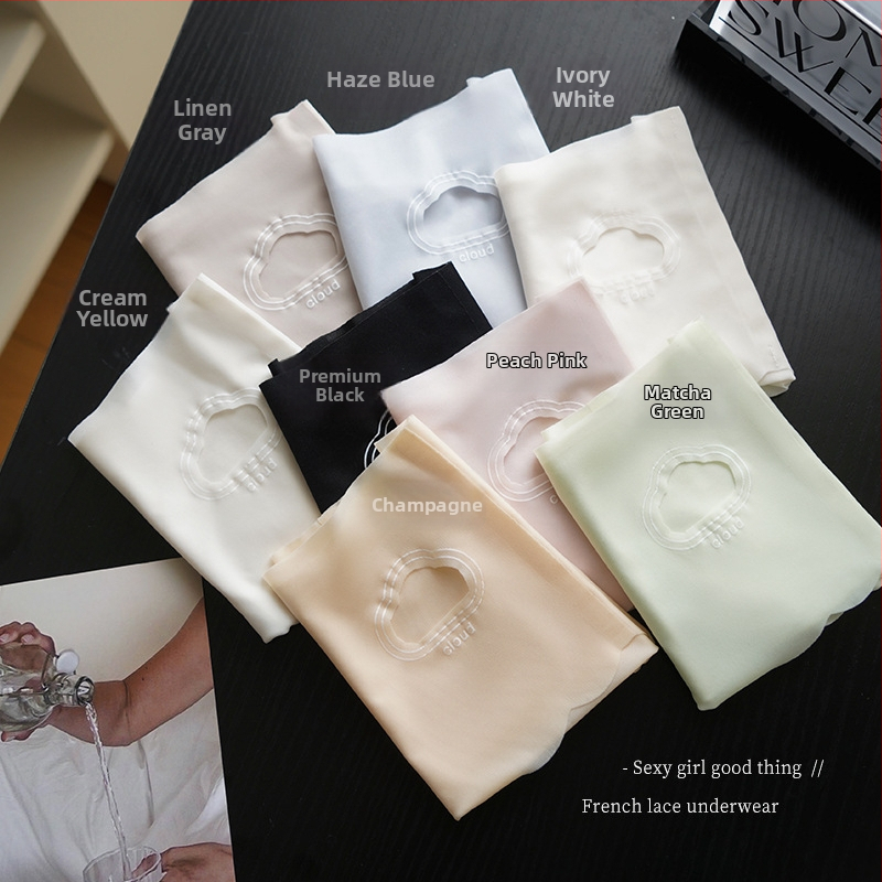 Lenjerie intimă fără cusături pentru femei din ice silk, talie medie, respirabilă, antibacteriană, cu ridicare a șoldurilor, subțire