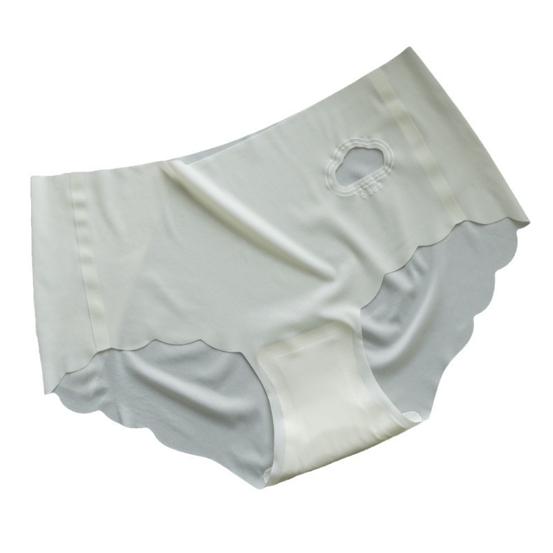 Lenjerie intimă fără cusături pentru femei din ice silk, talie medie, respirabilă, antibacteriană, cu ridicare a șoldurilor, subțire