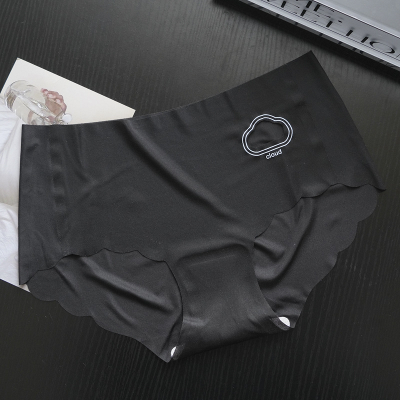 Lenjerie intimă fără cusături pentru femei din ice silk, talie medie, respirabilă, antibacteriană, cu ridicare a șoldurilor, subțire