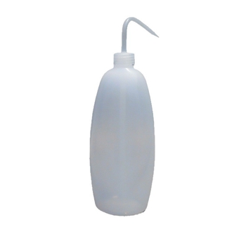 Sticlă de spălat LDPE cu gură curbată, 500 ml, sticlă de laborator sigură și economică pentru udare, curățare și pulverizare de alcool