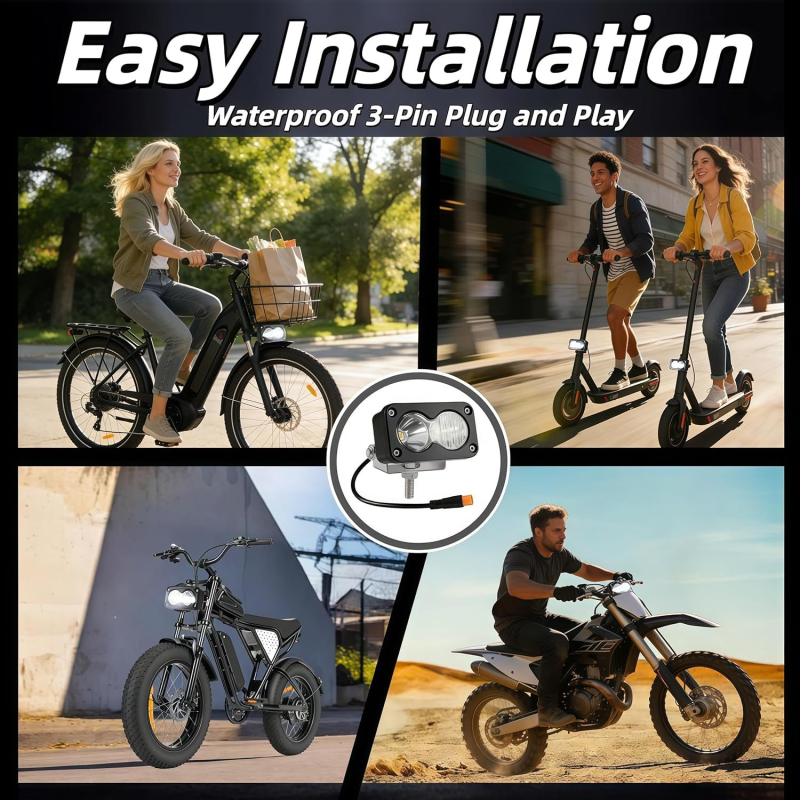 Proiector de 3 inch pentru biciclete electrice de munte și vehicule off-road ridstarq20 — lampă de lucru cu intensitate mare
