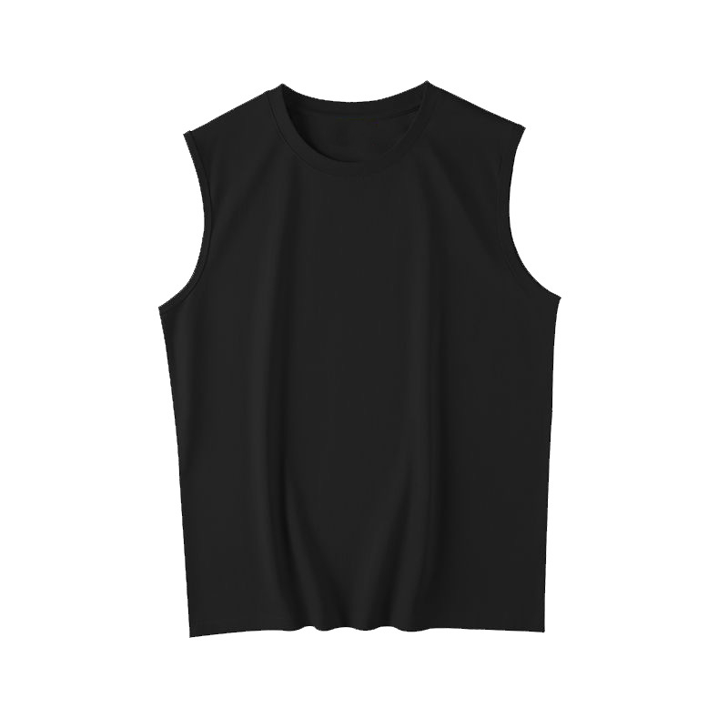 Tricou bărbătesc fără mâneci, primăvară-vară, guler rotund, subțire, croială lejeră, casual sport