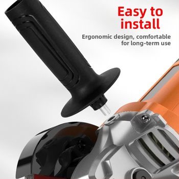 Mâner pentru polizor unghiular 100/125 mm, filetare M8/M10, mâner auxiliar din plastic, accesoriu pentru unelte electrice