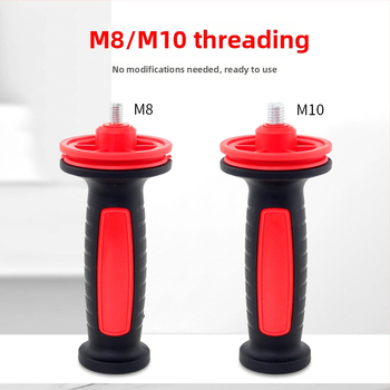 Mâner pentru polizor unghiular 100/125 mm, filetare M8/M10, mâner auxiliar din plastic, accesoriu pentru unelte electrice