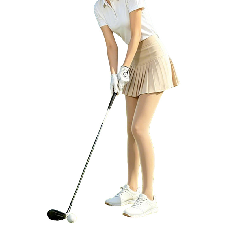 Șosete pantyhose de golf pentru exterior cu protecție solară UPF 50+, subțiri pentru vară, netezesc pielea, fără cusături
