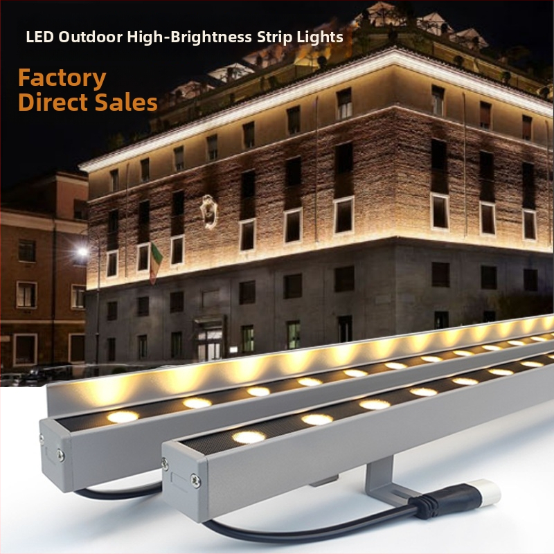 Proiector exterior impermeabil pentru fațadă, LED wall washer, 18–24W, bandă de contur de 72W pentru fațadă