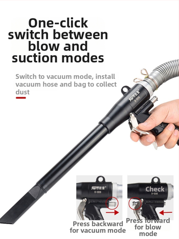 Pistol pneumatic pentru praf – dual funcție de suflare și aspirație, uz industrial