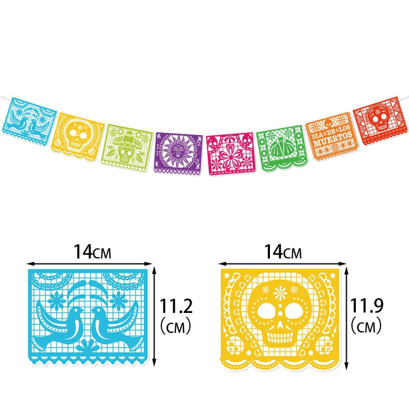 Banner cu cranii pentru decor Dia de los Muertos