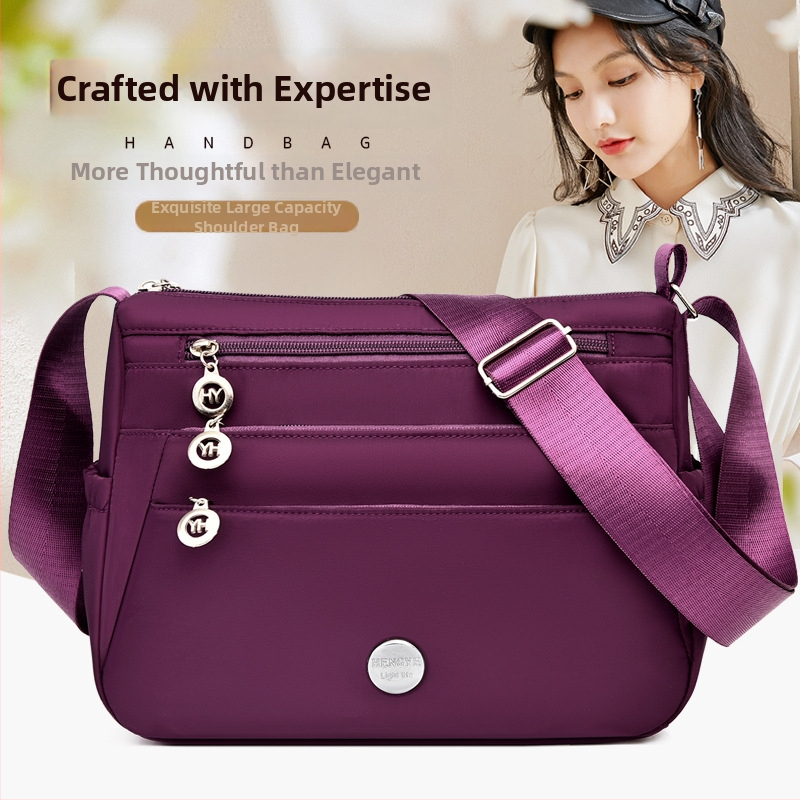 Geantă crossbody pentru femei din Oxford, mărime medie, mare capacitate