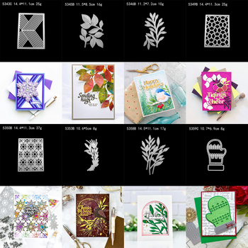 Matrițe de tăiere pentru scrapbooking: ramă, ramificații și frunze, din oțel cu carbon