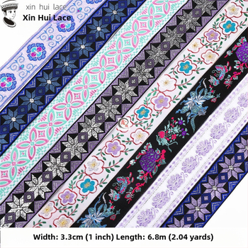 3,3 cm dantelă decorativă pentru Hanfu, panglică în stil antic pentru haine