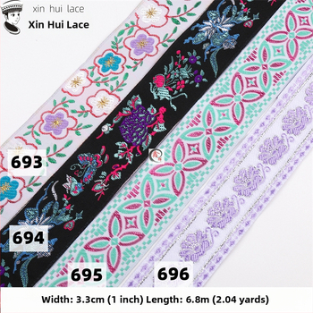 3,3 cm dantelă decorativă pentru Hanfu, panglică în stil antic pentru haine