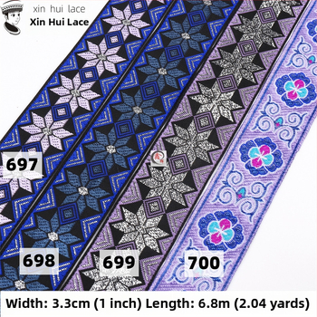 3,3 cm dantelă decorativă pentru Hanfu, panglică în stil antic pentru haine