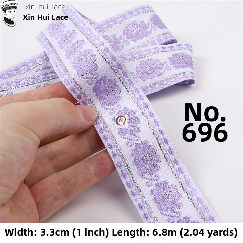 3,3 cm dantelă decorativă pentru Hanfu, panglică în stil antic pentru haine