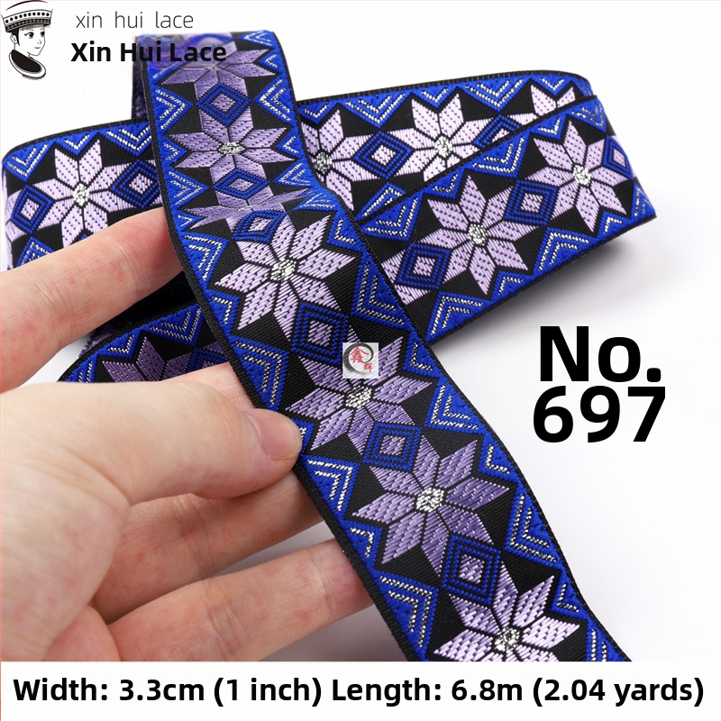 3,3 cm dantelă decorativă pentru Hanfu, panglică în stil antic pentru haine