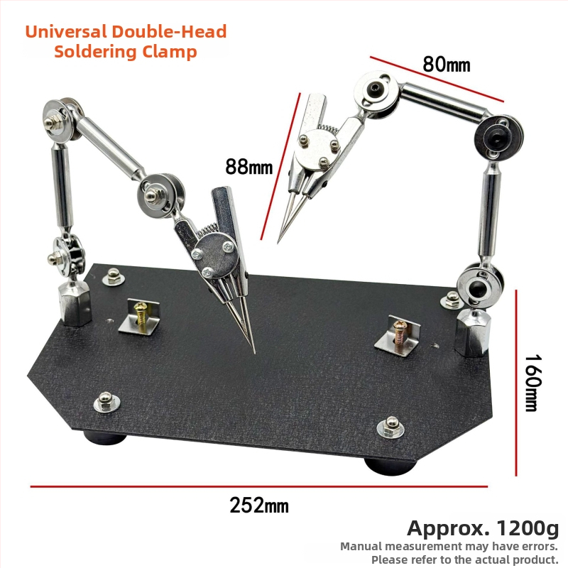 Clema universală de sudură cu două capete, adaptor de a treia mână, pentru fabricarea bijuteriilor și lipirea PCB