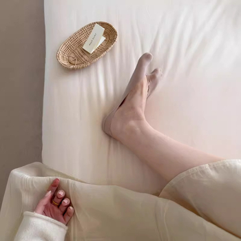Șosete joase, invizibile, cu degete separate pentru tip boat, subțiri și respirabile, șosete scurte pentru femei cu două degete, talpă din bumbac cu silicon antiderapant, călcâi antiderapant, ice silk
