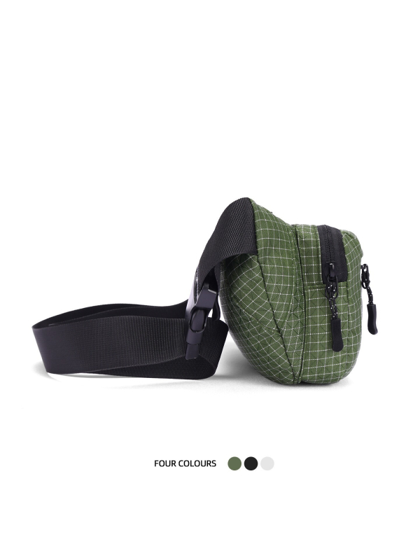 Geantă de talie pentru femei cu model carouri, geantă crossbody multifuncțională, ușoară, impermeabilă, pentru telefon, utilizare zilnică