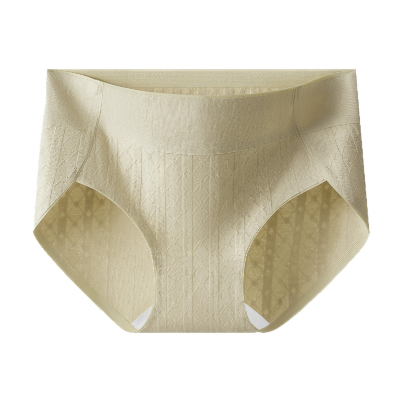 Floral chiloți femei din bumbac, talie medie, model jacquard, antibacterian, respirabil