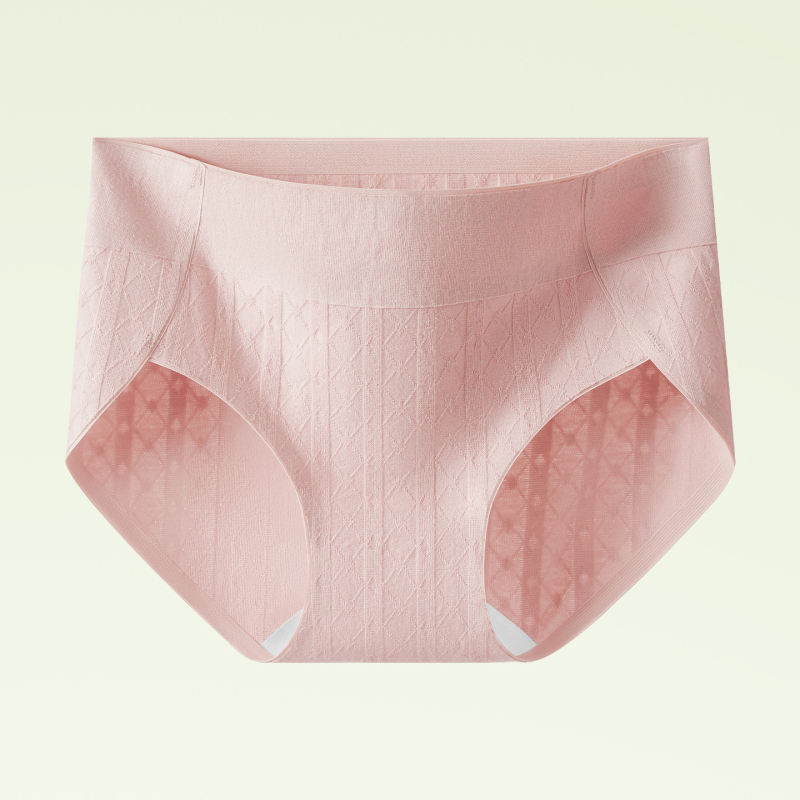 Floral chiloți femei din bumbac, talie medie, model jacquard, antibacterian, respirabil