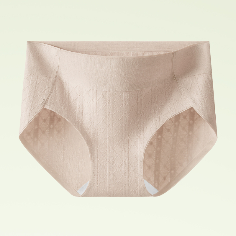Floral chiloți femei din bumbac, talie medie, model jacquard, antibacterian, respirabil