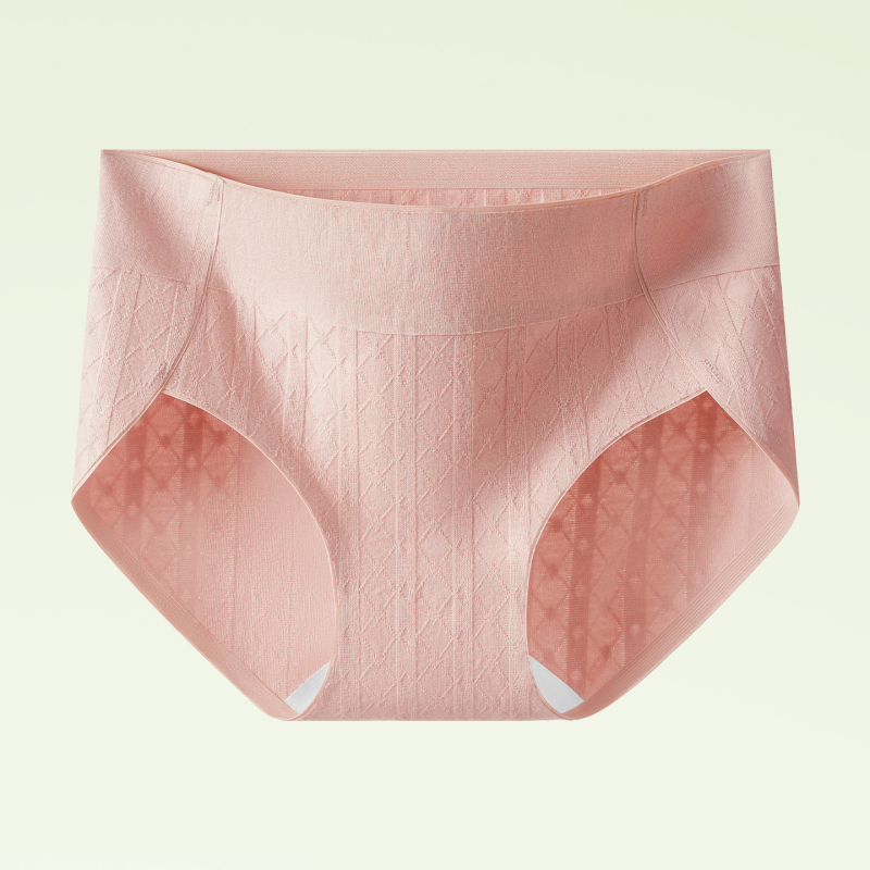 Floral chiloți femei din bumbac, talie medie, model jacquard, antibacterian, respirabil