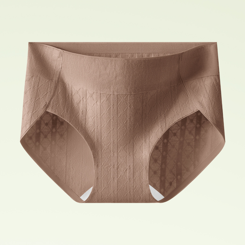 Floral chiloți femei din bumbac, talie medie, model jacquard, antibacterian, respirabil
