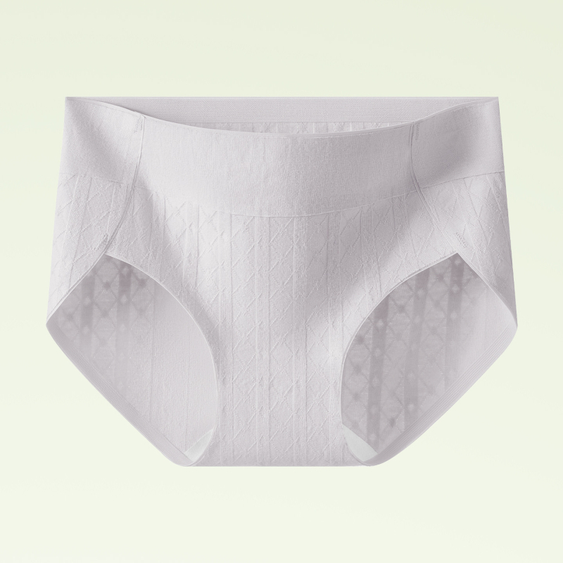 Floral chiloți femei din bumbac, talie medie, model jacquard, antibacterian, respirabil