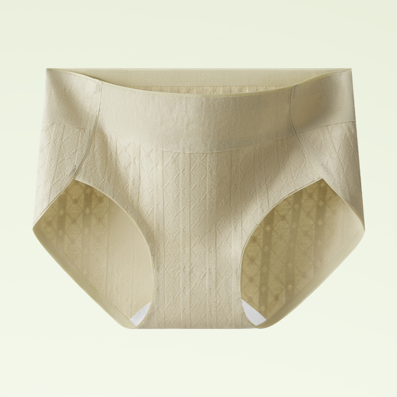 Floral chiloți femei din bumbac, talie medie, model jacquard, antibacterian, respirabil