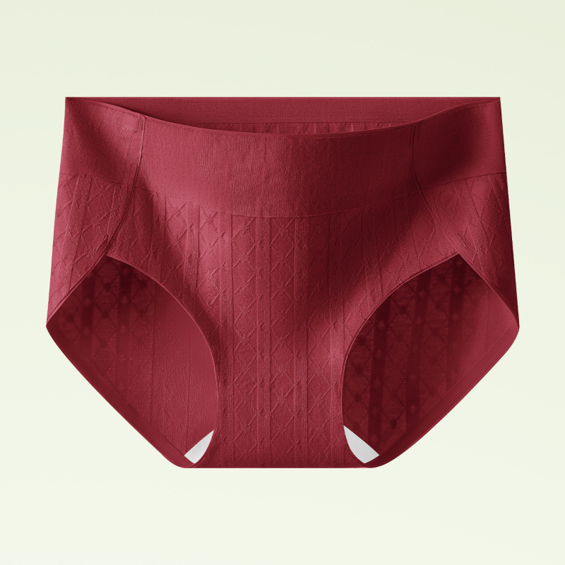 Floral chiloți femei din bumbac, talie medie, model jacquard, antibacterian, respirabil