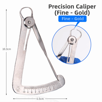 Caliper dentar din metal pentru măsurarea cerii și coroanei interne – înaltă precizie, oțel inoxidabil