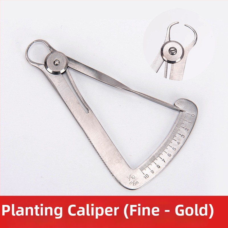 Caliper dentar din metal pentru măsurarea cerii și coroanei interne – înaltă precizie, oțel inoxidabil