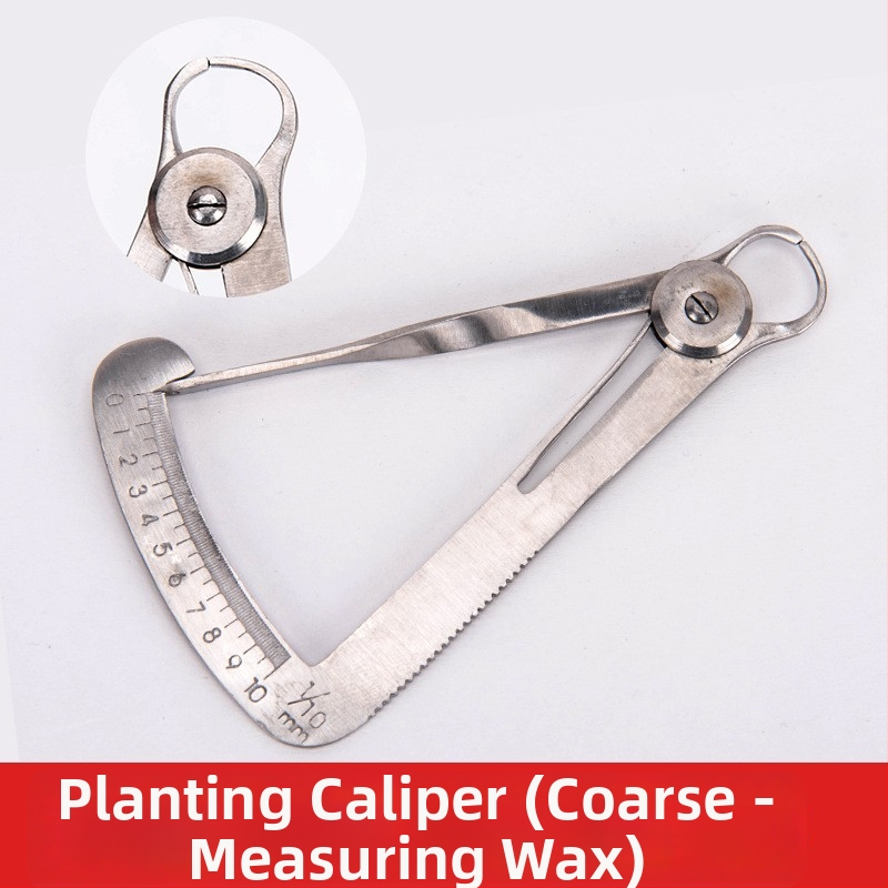 Caliper dentar din metal pentru măsurarea cerii și coroanei interne – înaltă precizie, oțel inoxidabil