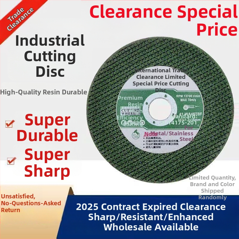 Disc de tăiere de 107 mm, disc de șlefuit de 100 mm pentru metal — disc abraziv ultra-subțire cu plasă dublă, disc de polisare