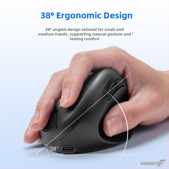 Mouse vertical ergonomic, în formă de ou, Bluetooth, încărcare duală, funcționare silențioasă