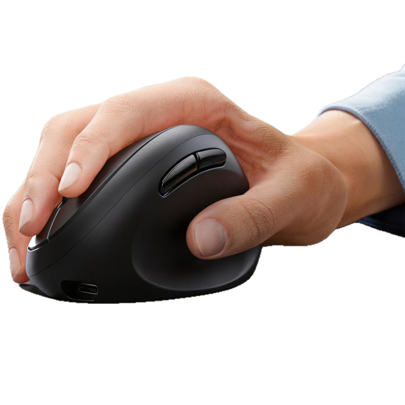 Mouse vertical ergonomic, în formă de ou, Bluetooth, încărcare duală, funcționare silențioasă