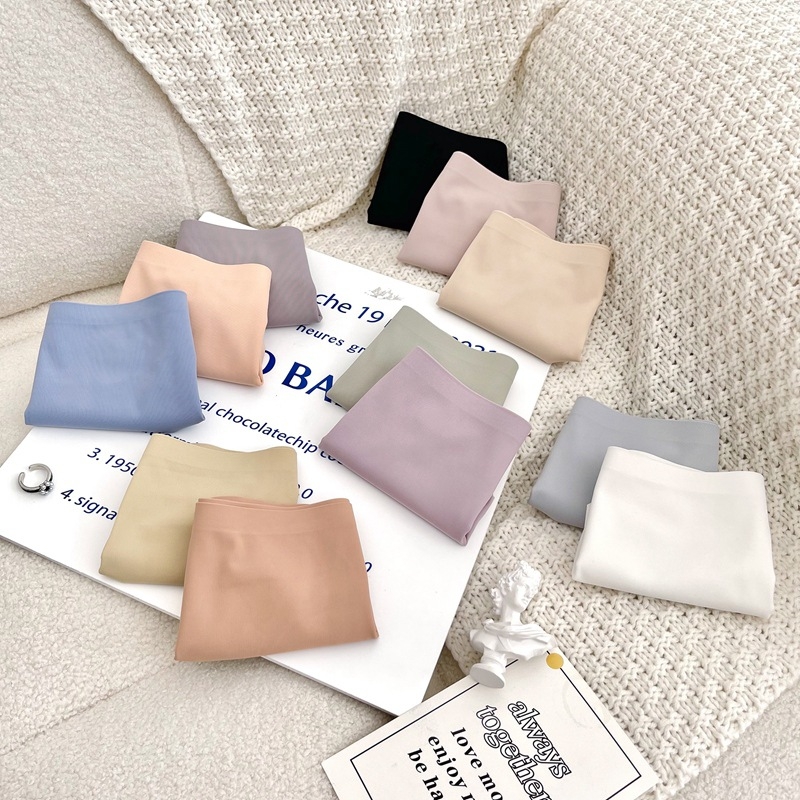 Chiloți damă ultra-subțiri, uscare rapidă, respirabili, din ice silk, căptușeală modală, talie medie, culoare solidă