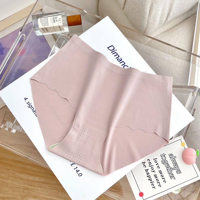 Chiloți damă ultra-subțiri, uscare rapidă, respirabili, din ice silk, căptușeală modală, talie medie, culoare solidă