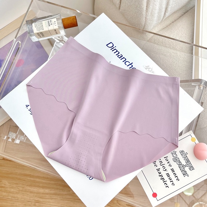 Chiloți damă ultra-subțiri, uscare rapidă, respirabili, din ice silk, căptușeală modală, talie medie, culoare solidă