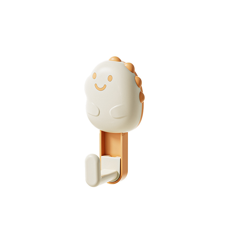Cuier de perete cu dinozaur desen animat, adeziv puternic, fără găuri, pentru haine, pălării și chei