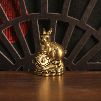 Set decorativ din alamă cu monede goale, 12 zodii chineze, figurine 3D pentru birou