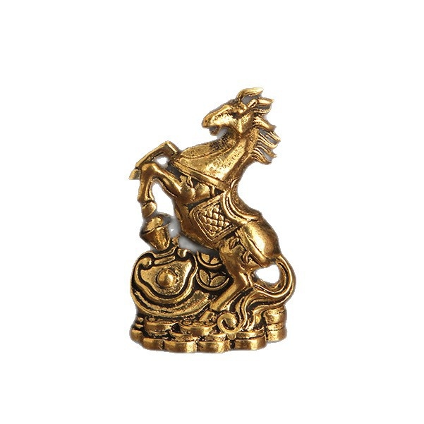 Set decorativ din alamă cu monede goale, 12 zodii chineze, figurine 3D pentru birou
